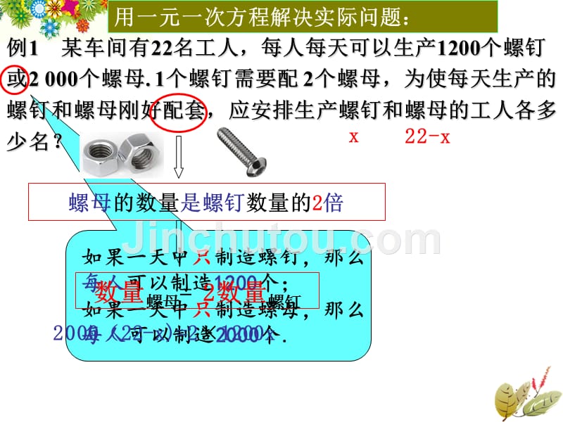 人教版七年级数学上册《一元一次方程与实际问题》课件_第2页