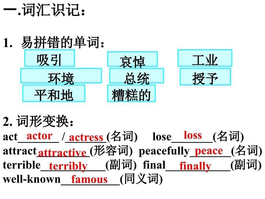 牛津版初中英语九年级上复习课件Unit 5(共44张PPT)_第5页