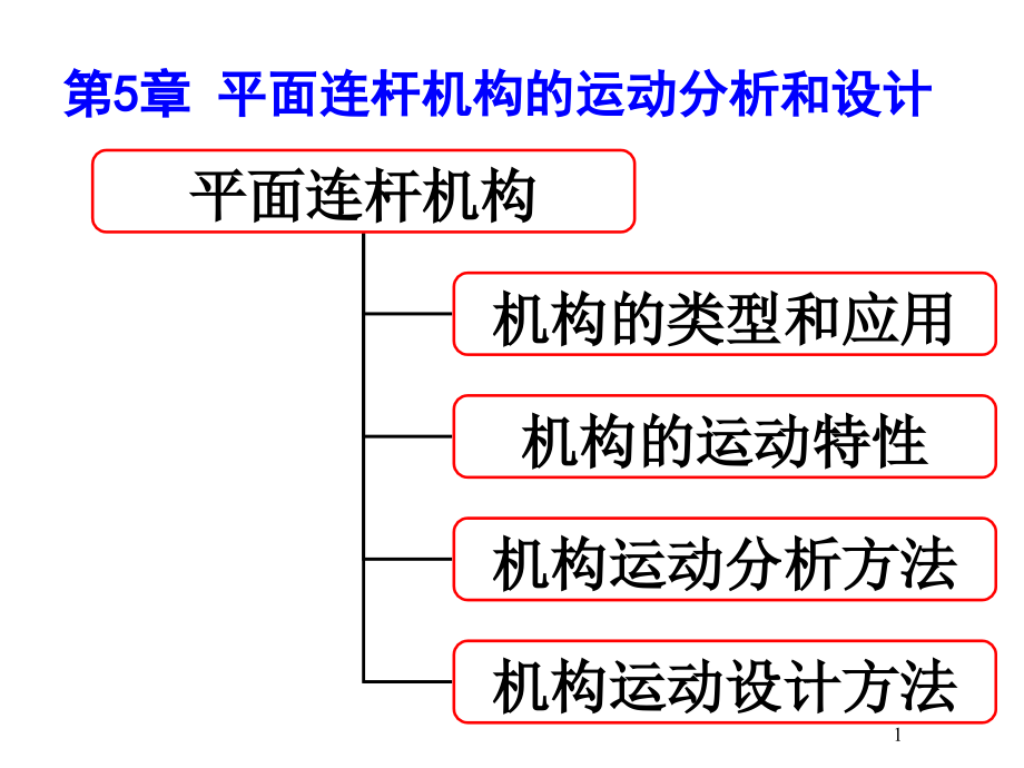 平面连杆机构的运动分析教学课件PPT_第1页