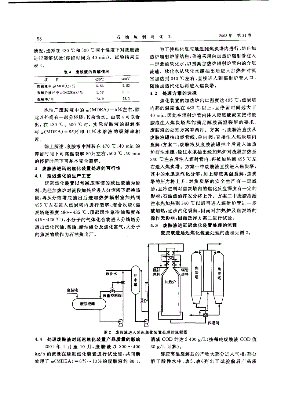 延迟焦化装置处理废胺液_第3页