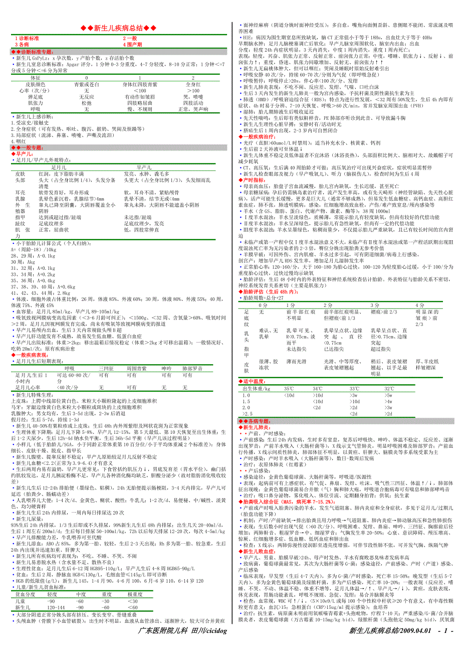 3-2新生儿疾病总结 - 04-01_第1页