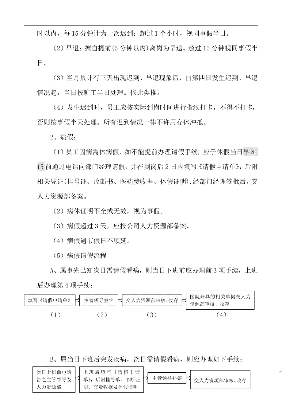 KD公司考勤管理制度【精品企业管理参考资料】_第4页