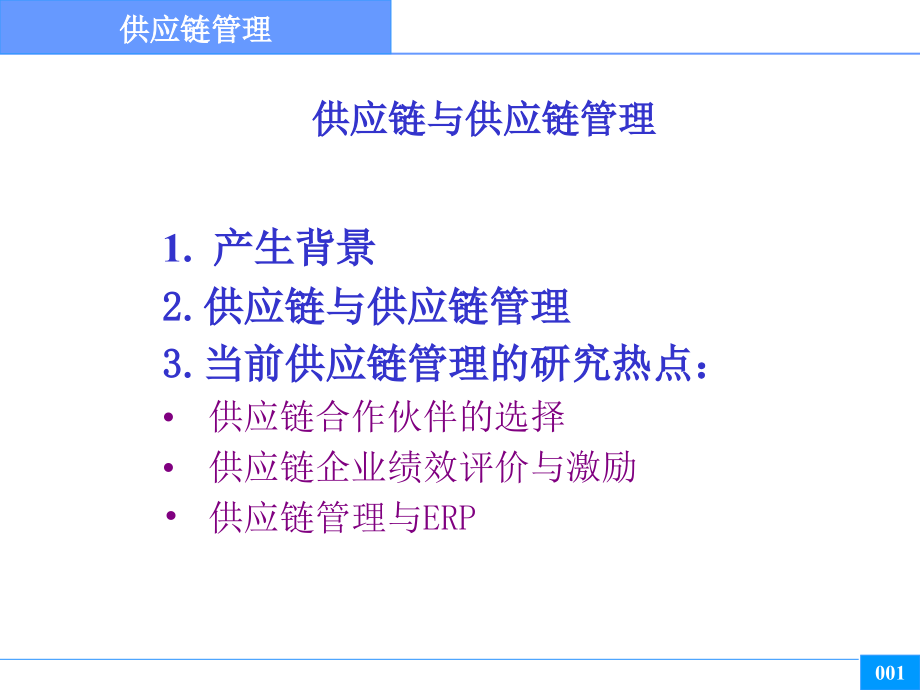 1.产生背景2.供应链与供应链管理3.当前供应链管理的研究热_第1页