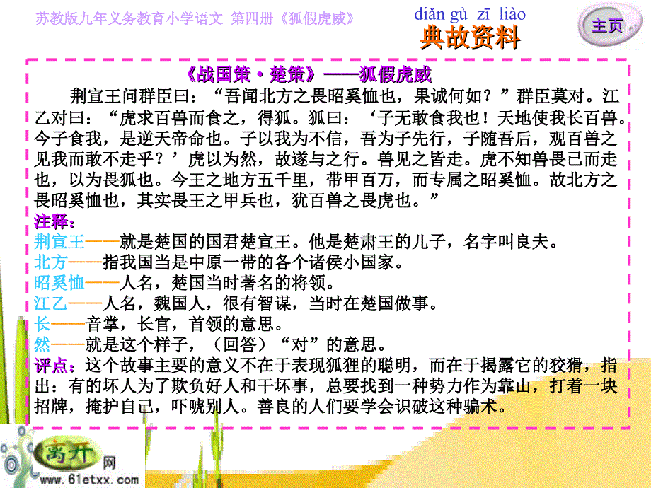 (苏教版)二年级语文课件狐假虎威_第3页