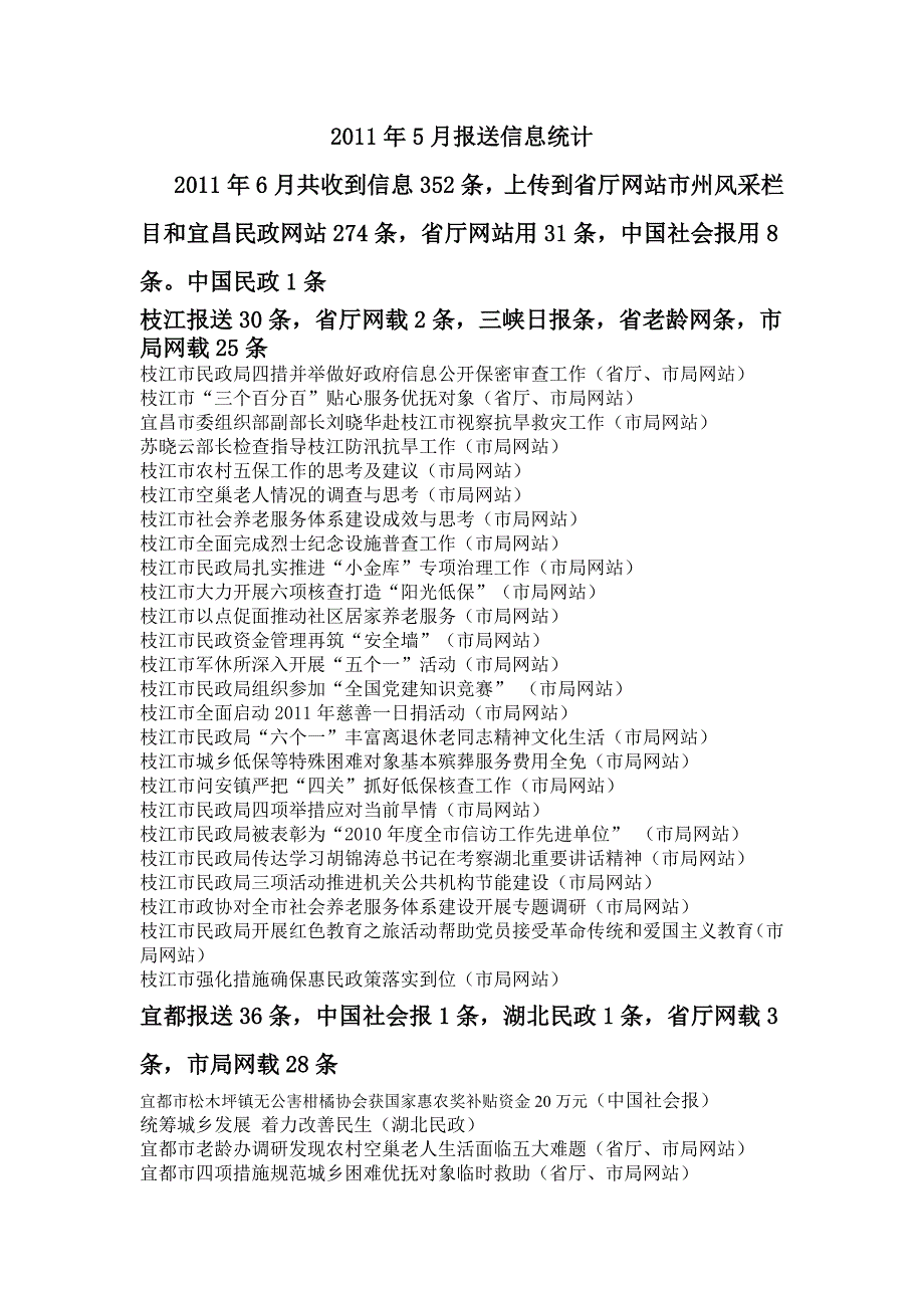 2011年5月报送信息统计_第1页