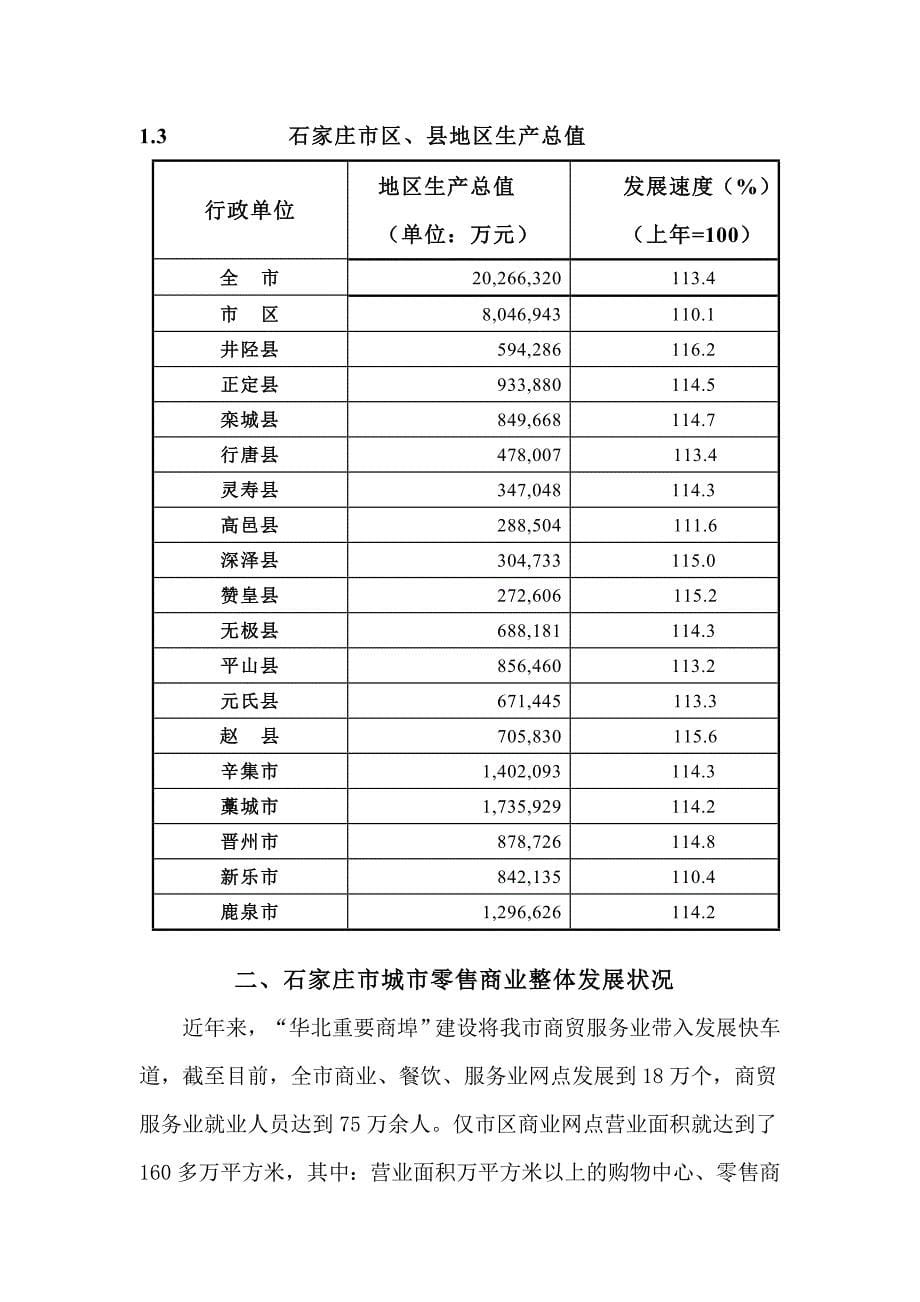 石家庄零售宏观市场调查专项报告_第5页