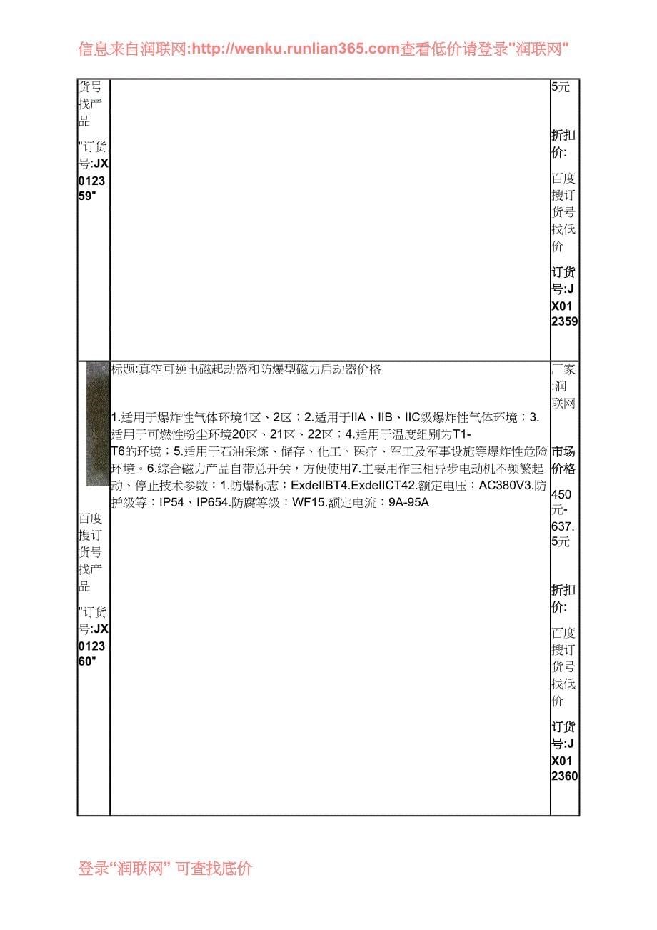 全压起动器和bqc53防爆电磁起动器价格_第5页