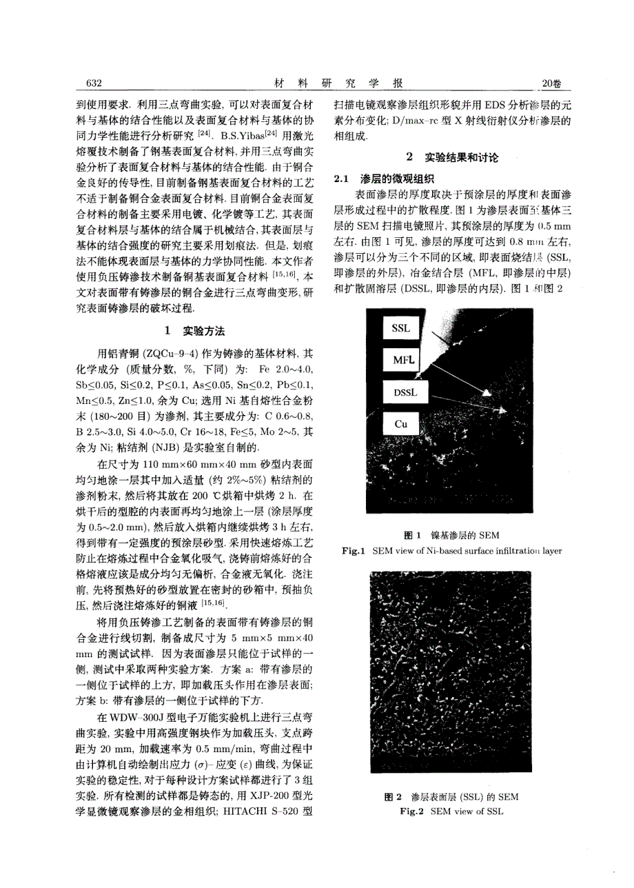 铜基表面复合材料的组织与弯曲变形_第2页