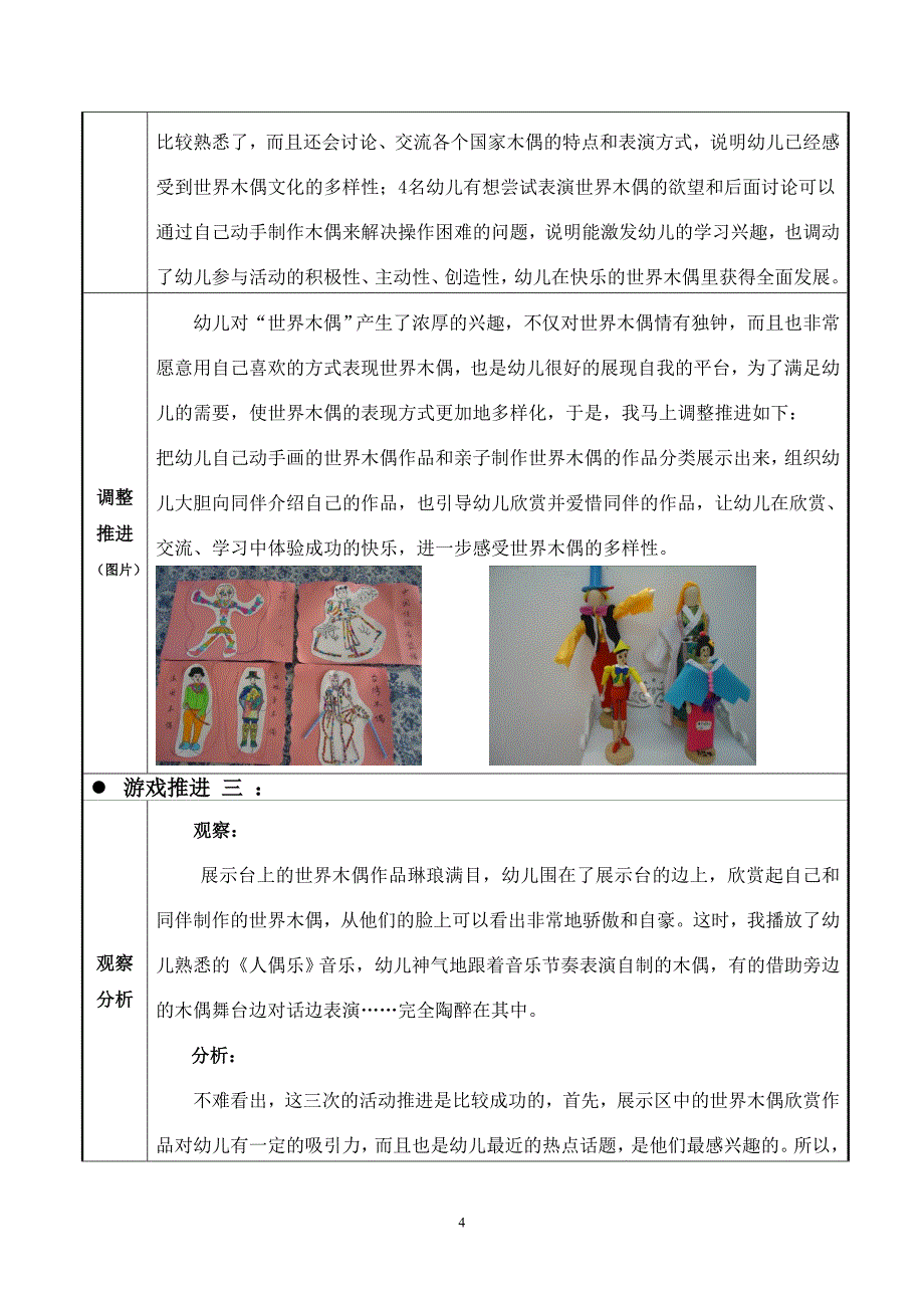 幼儿园大班欣赏性活动区：世界木偶大看台_第4页