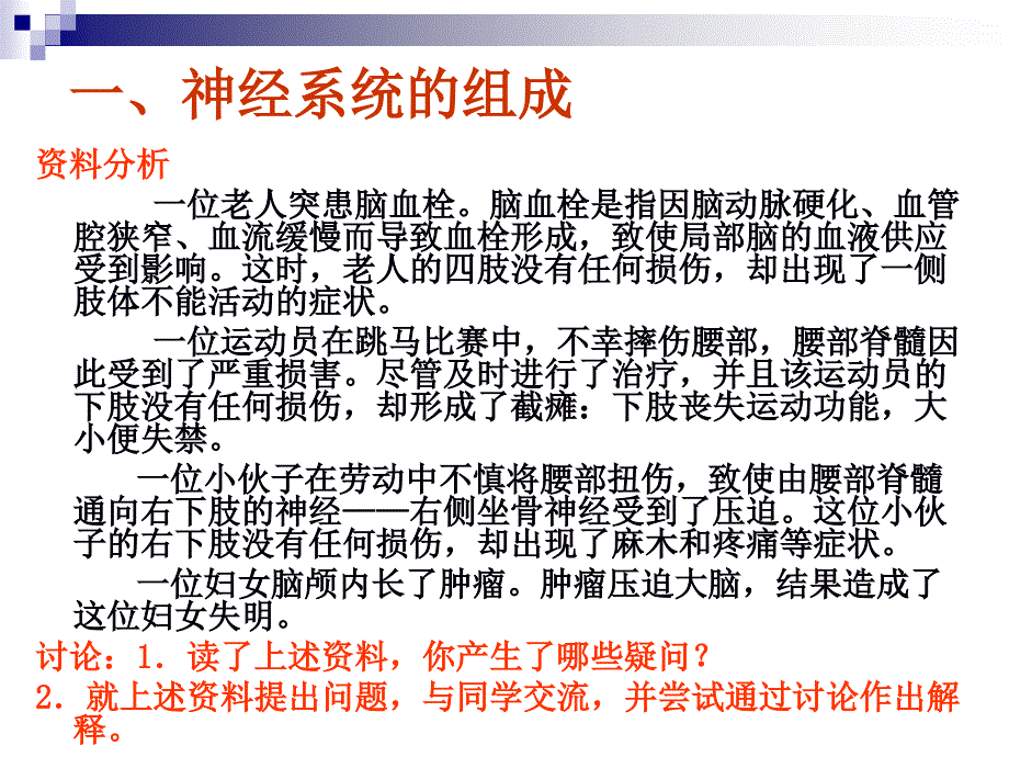 人教版生物七年级下册4.6.2神经系统的组成课件(共26张PPT)_第3页