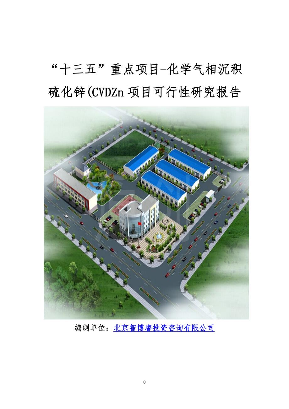 “十三五”重点项目-化学气相沉积硫化锌(CVDZn项目可行性研究报告_第1页