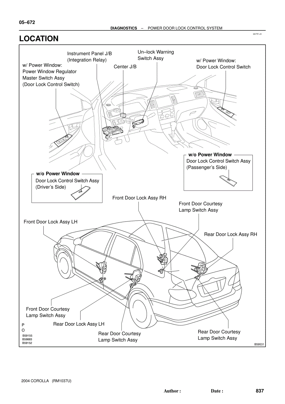 2004款丰田卡罗拉电动门锁技术诊断维修手册(英文版）_第3页