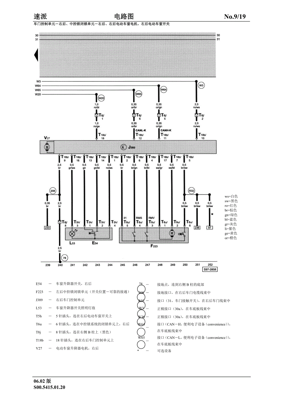 2002款斯柯达速派Superb第7册原厂电路图车间手册（二）_第1页