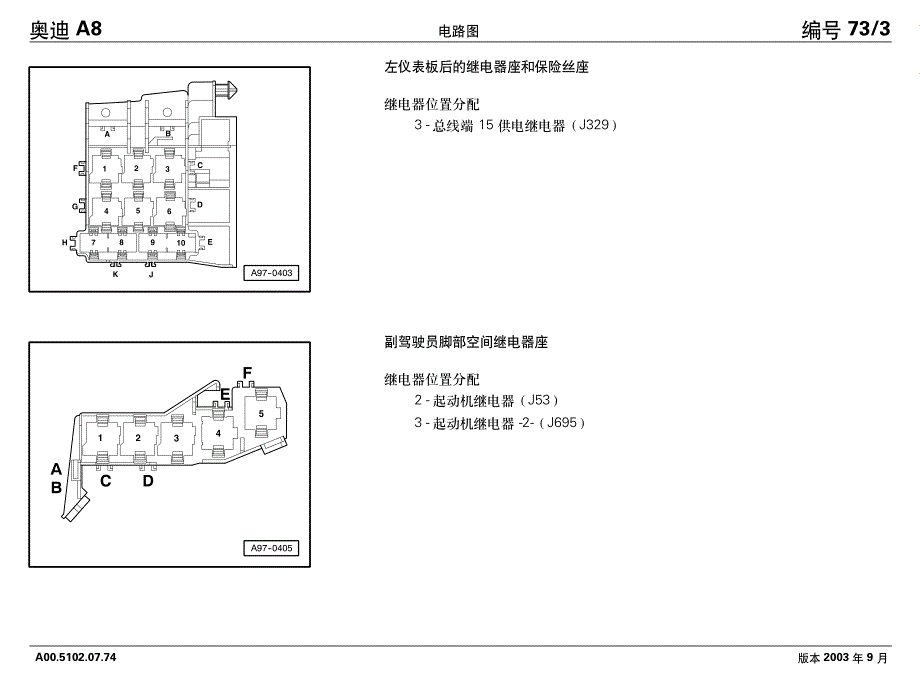 2004款奥迪A8 3.0 l 涡轮增压柴油发动机（165 kW 6 缸）发动机代码ASB电路图_第3页