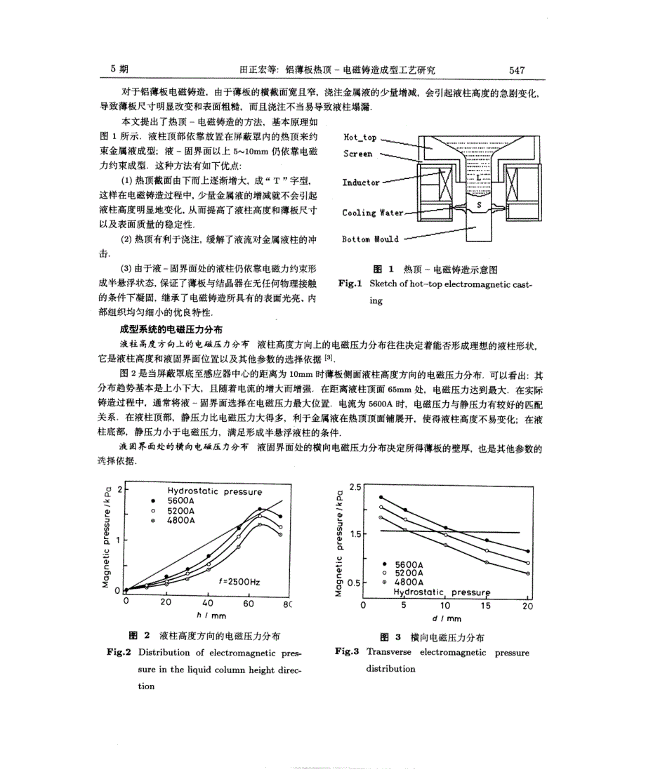 铝薄板热顶-电磁铸造成型工艺研究_第2页