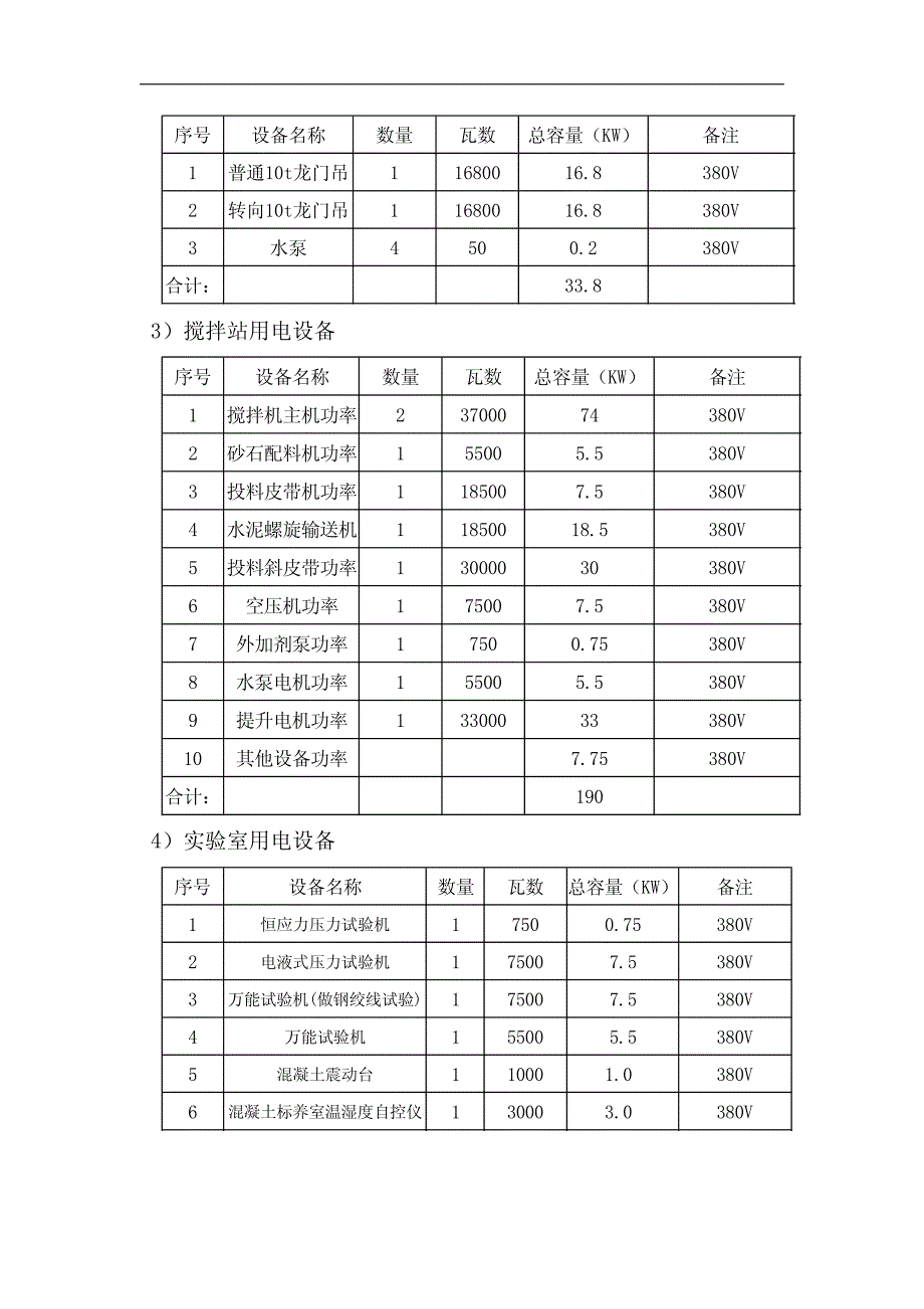 轨道板厂施工用电方案(范本)_第4页