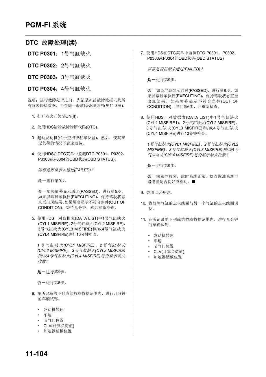 2006款东风本田思域发动机燃油与排放系统培训手册（4）_第4页