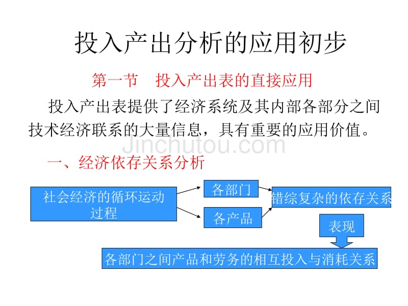 投入产出分析的应用初步_第1页