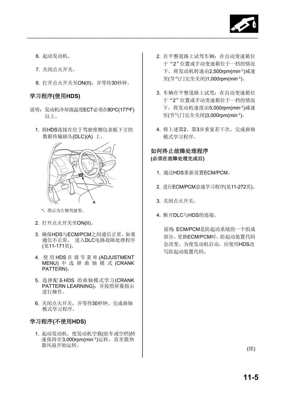 2006款东风本田思域发动机燃油与排放系统培训手册（1）_第5页