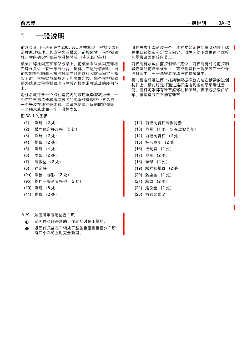 2005款上海通用别克荣誉（Royaum)底盘前悬挂系统维修手册_第3页