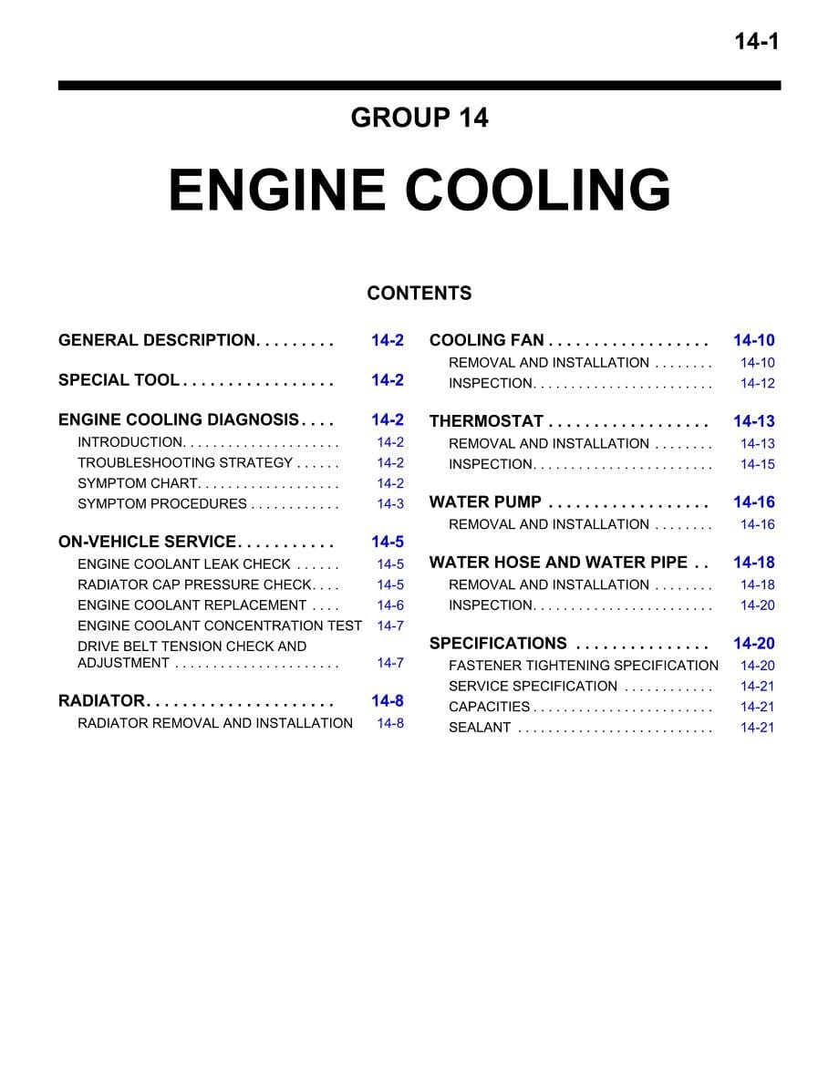 2006款三菱蒙特罗发动机冷却系统维修手册（英）_第5页