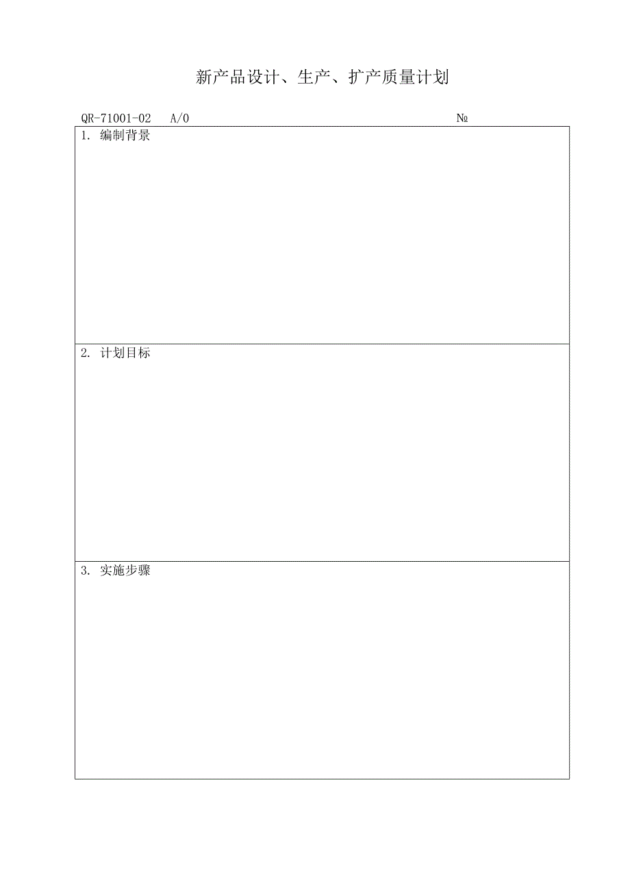 新产品设计生产扩产质量计划_第1页