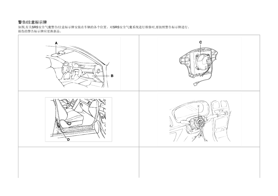 2012年北京现代名驭(EF)2.0 DOHC安全气囊系统SRS维修手册_第3页