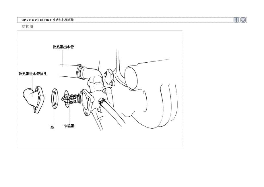 2012年北京现代名驭(EF)2.0 DOHC发动机冷却系统维修手册_第5页
