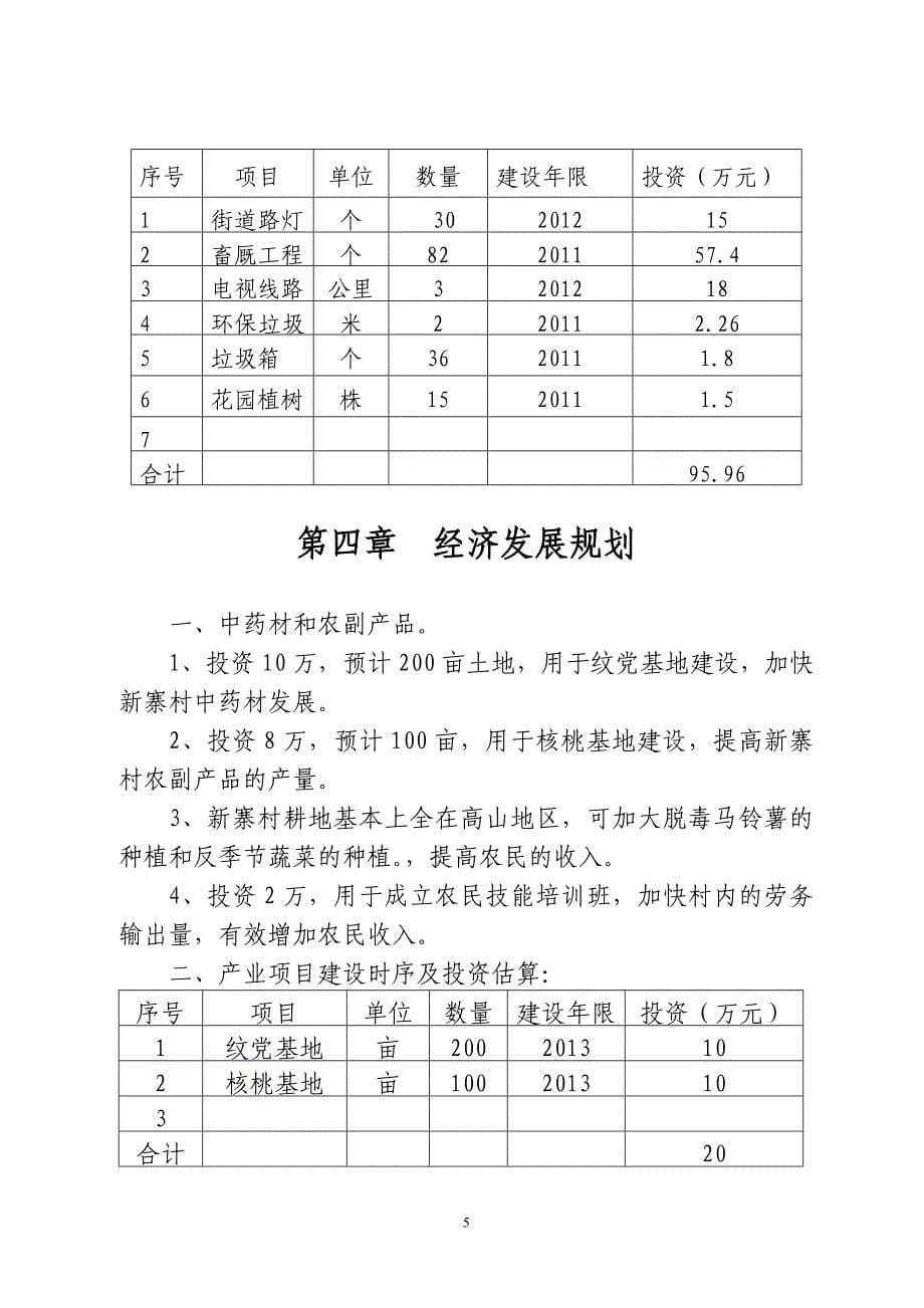 新寨村新农村建设规划_第5页