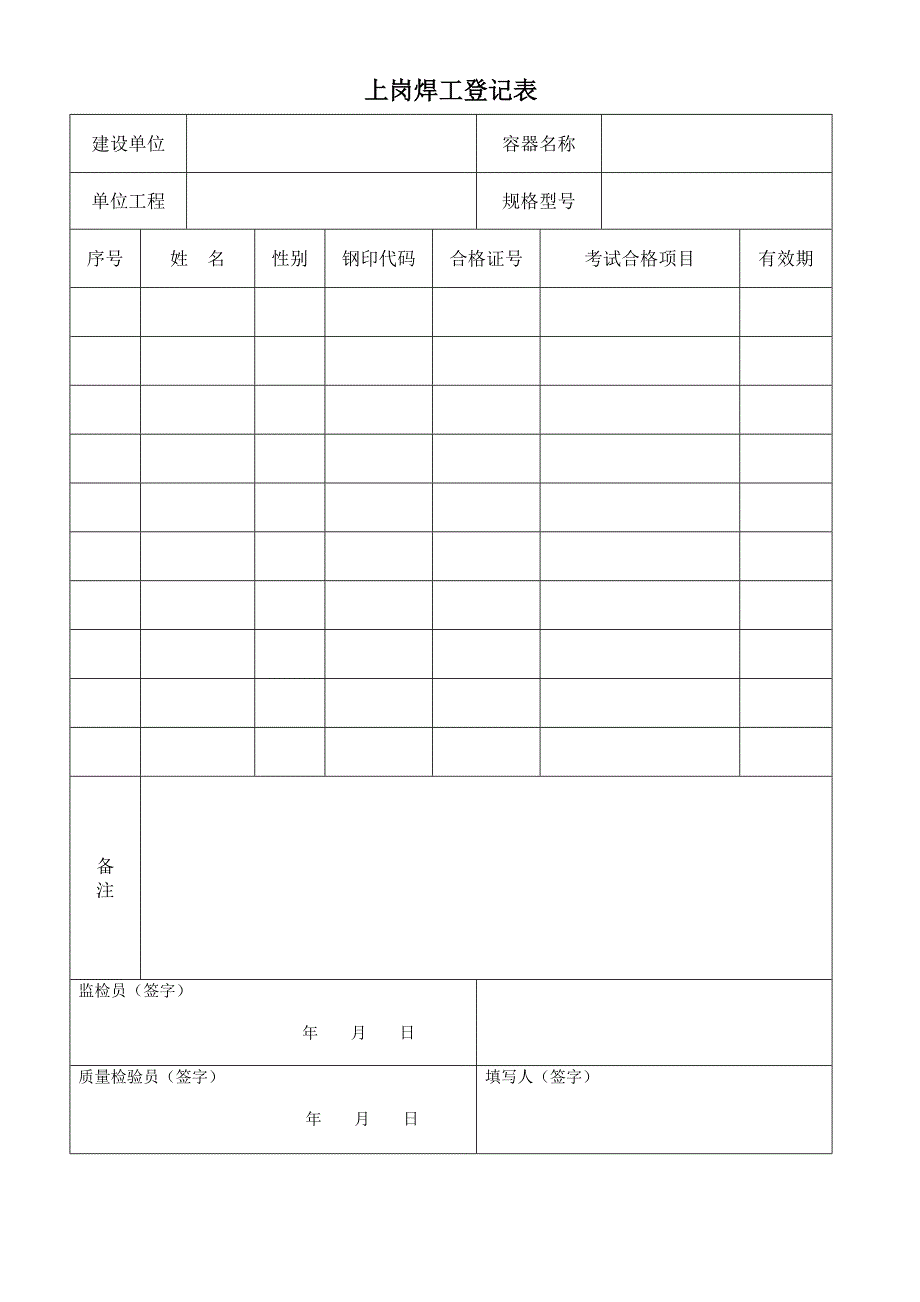 压力容器安装记录_第2页