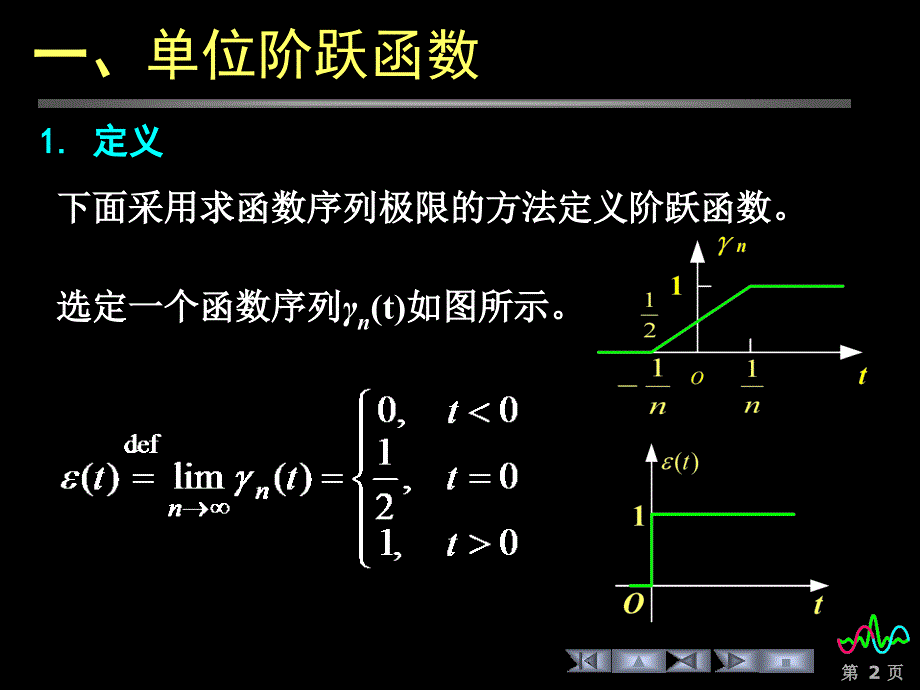 阶跃函数和冲激函数简介及简单应用_第2页