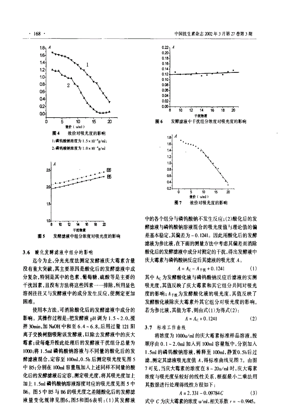 紫外分光光度法快速测定庆大霉素发酵液中庆大霉素浓度及其机理_第3页