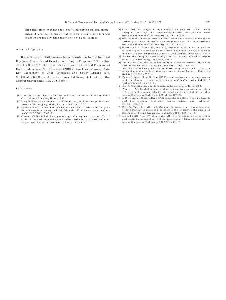 Simulation of the interaction of methane, carbon dioxide and coal_第5页