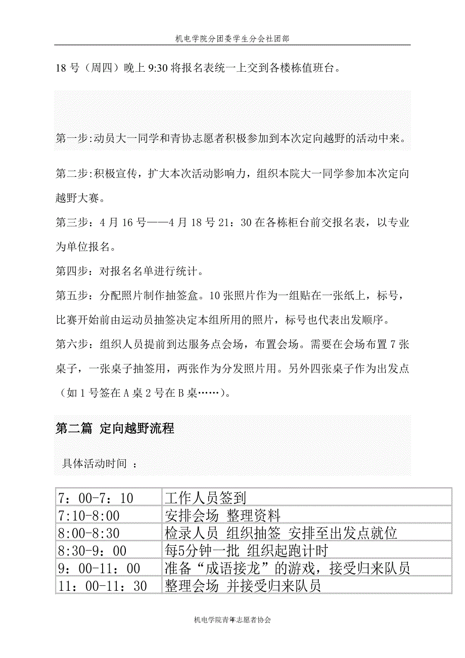 素质拓展定向越野活动策划方案_第4页