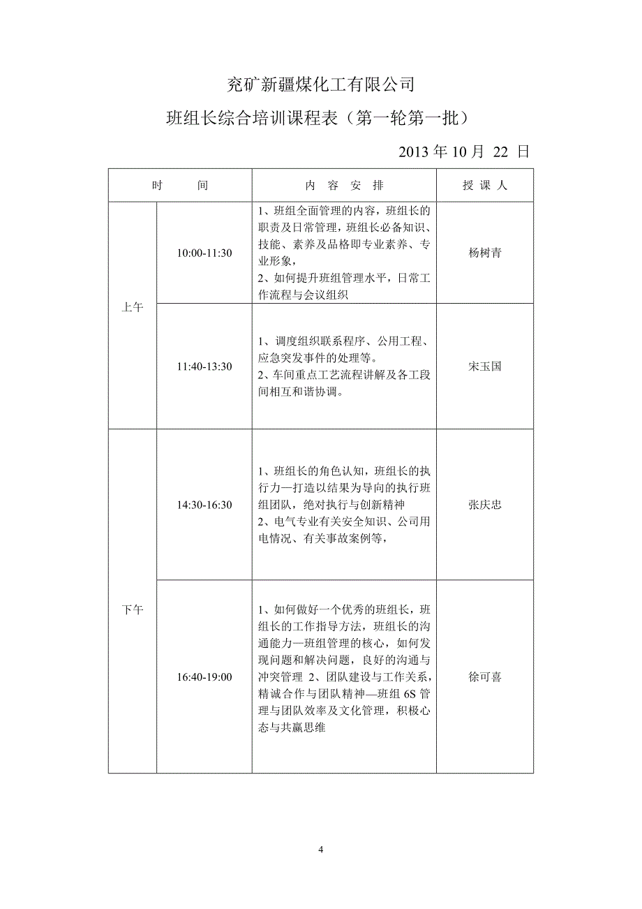 煤化工有限公司班组建设班组长综合管理培训_第4页