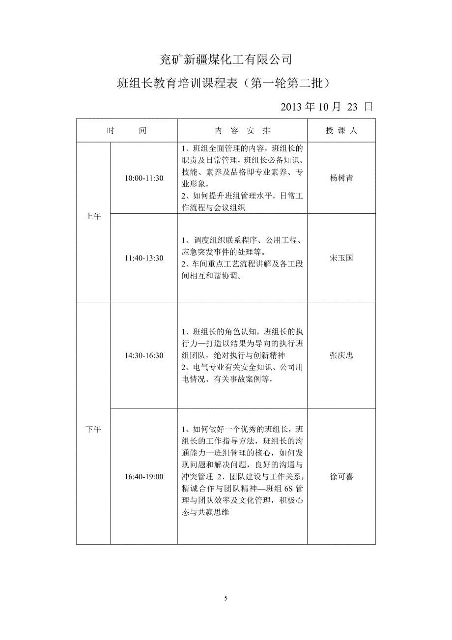 煤化工有限公司班组建设班组长综合管理培训_第5页