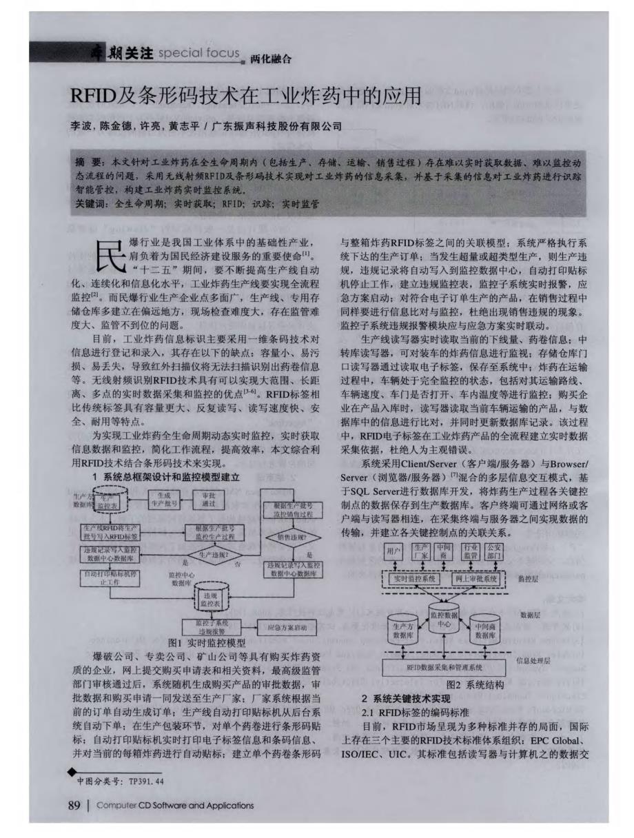 RFID及条形码技术在工业炸药中的应用_第1页