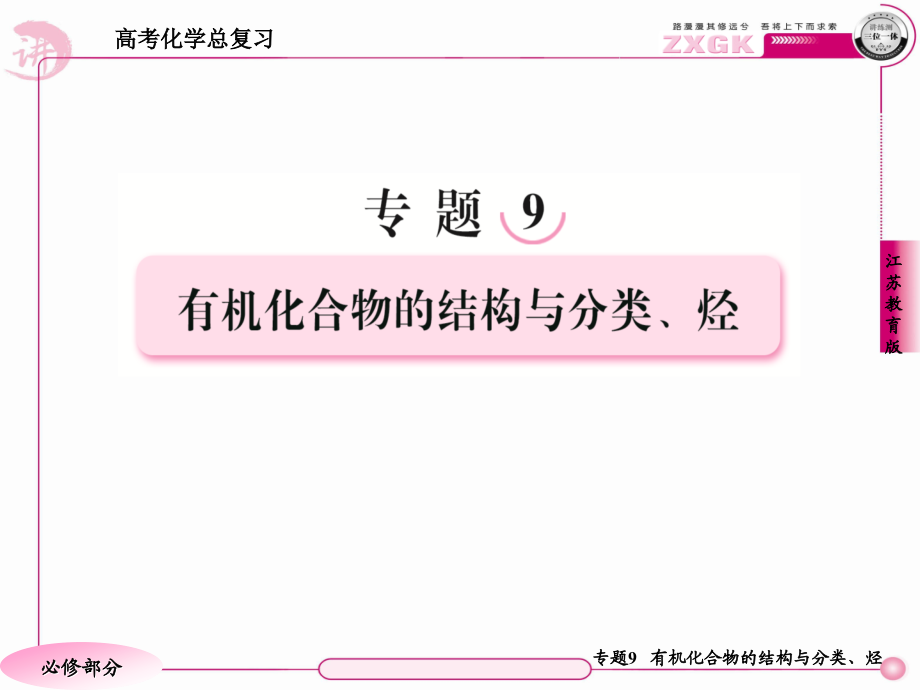 高三化学(苏教版)总复习1-9-1有机化合物的结构、分类、命名_第2页