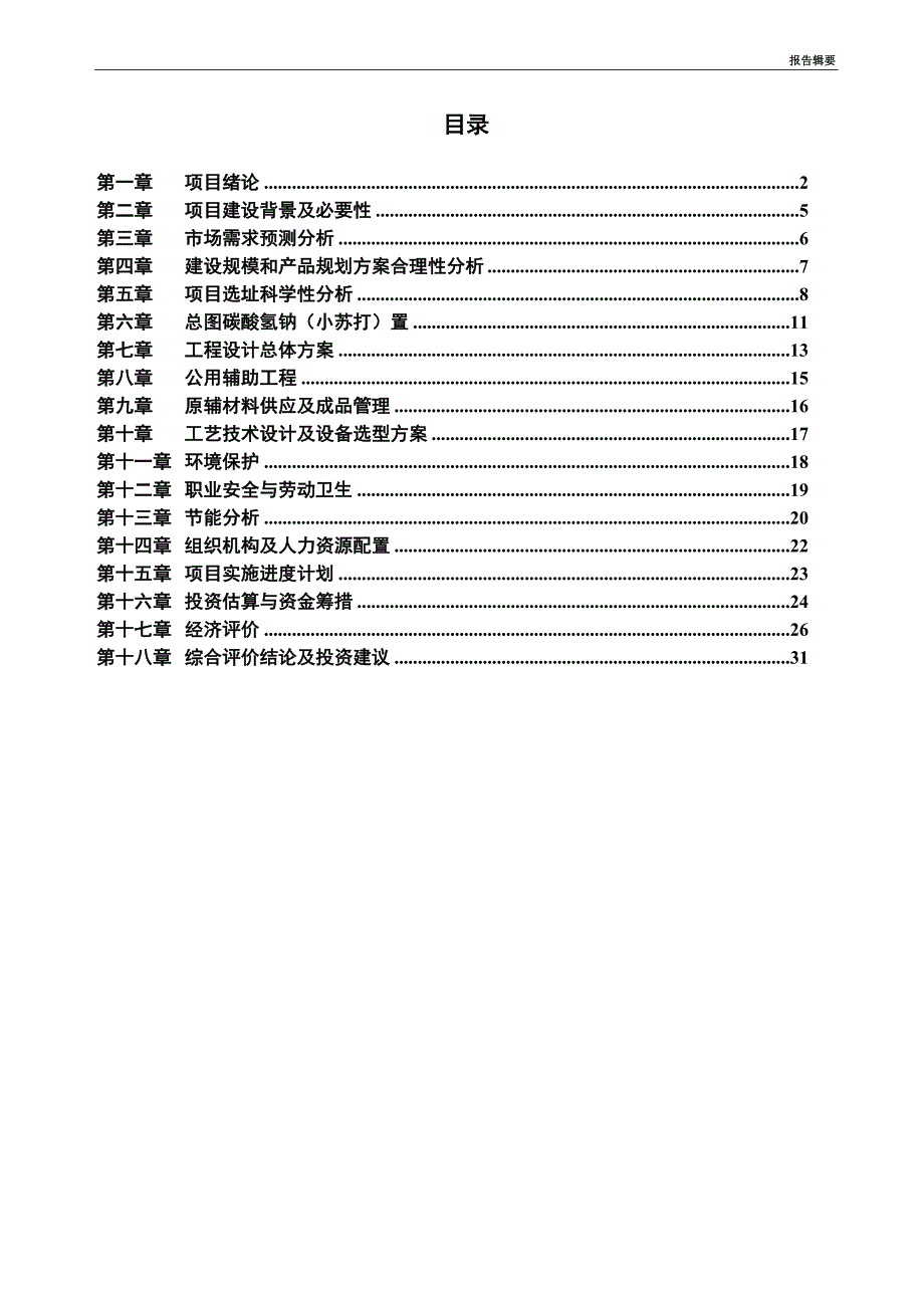 碳酸氢钠（小苏打）项目可行性研究报告_第3页