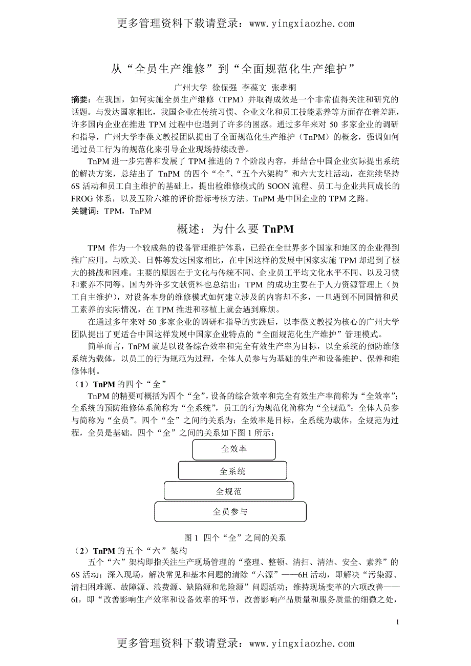 TnPM全面规范化生产维护体系知识_第1页