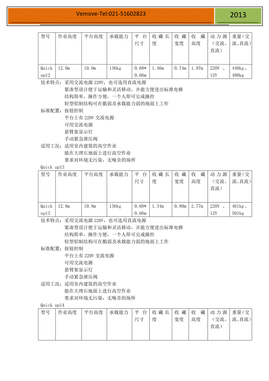 高空作业平台技术要求标准规范使用工况_第3页