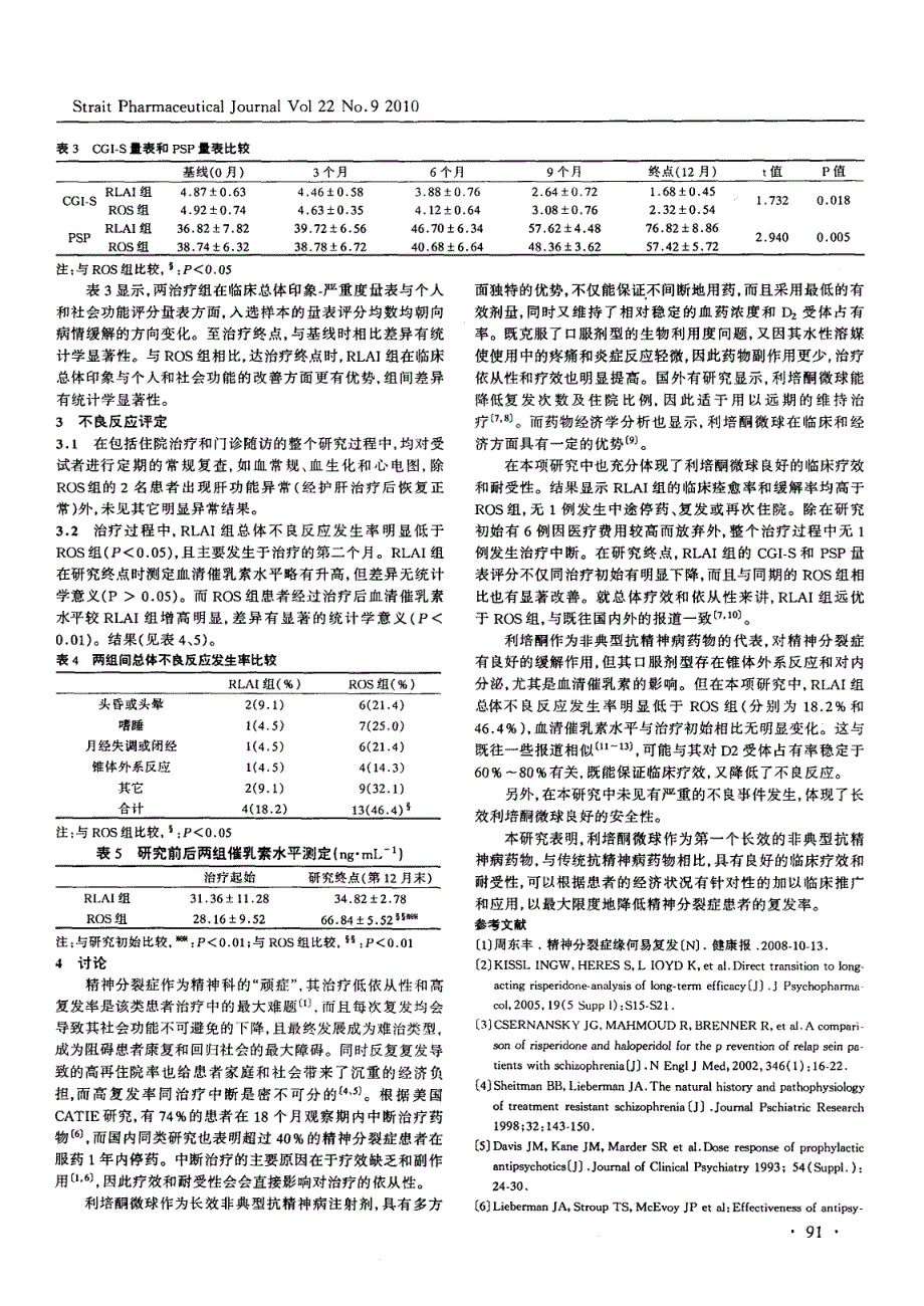 长效利培酮微球治疗精神分裂症的远期疗效研究_第3页