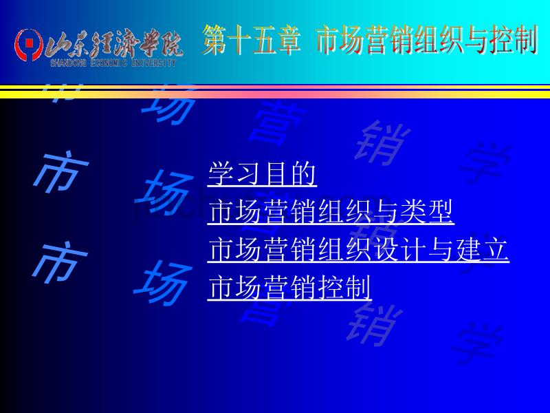 市场营销学 第十五章 市场营销组织与控制_第1页