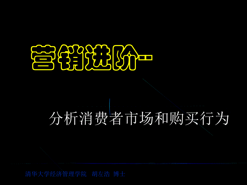 营销进阶——消费者市场和购买行为PPT_第1页