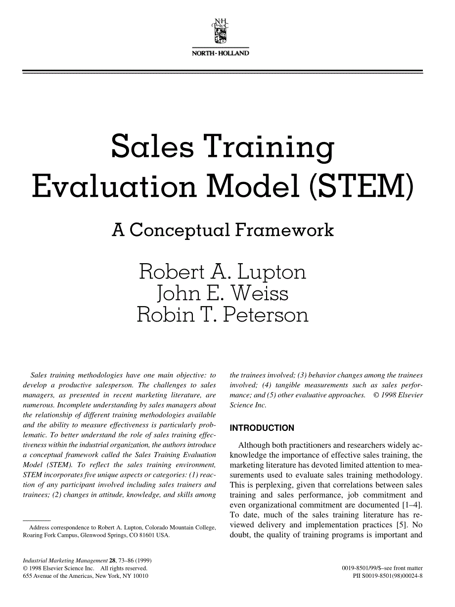 销售训练评价模型（STEM）_第1页