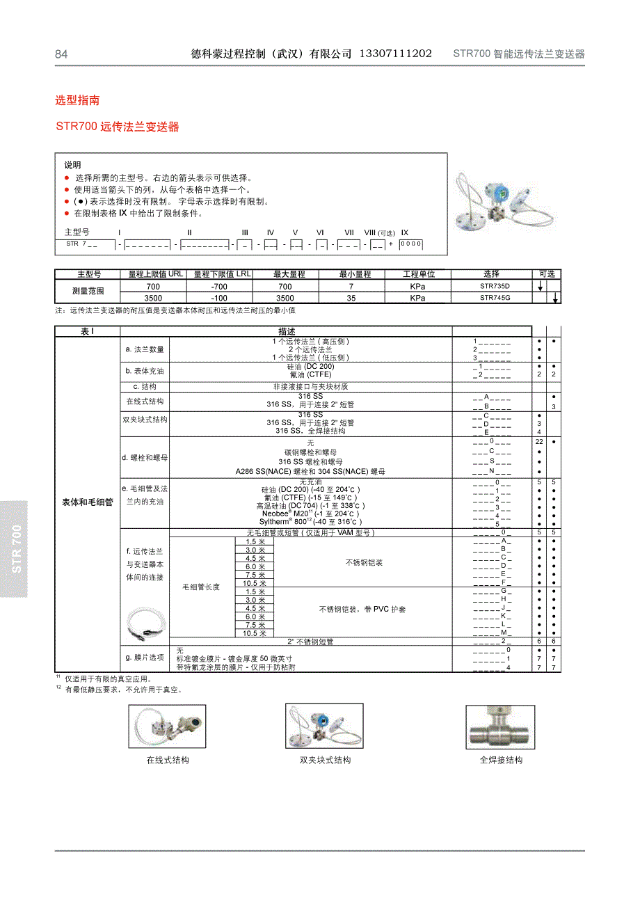 STR700远传法兰变送器_第1页