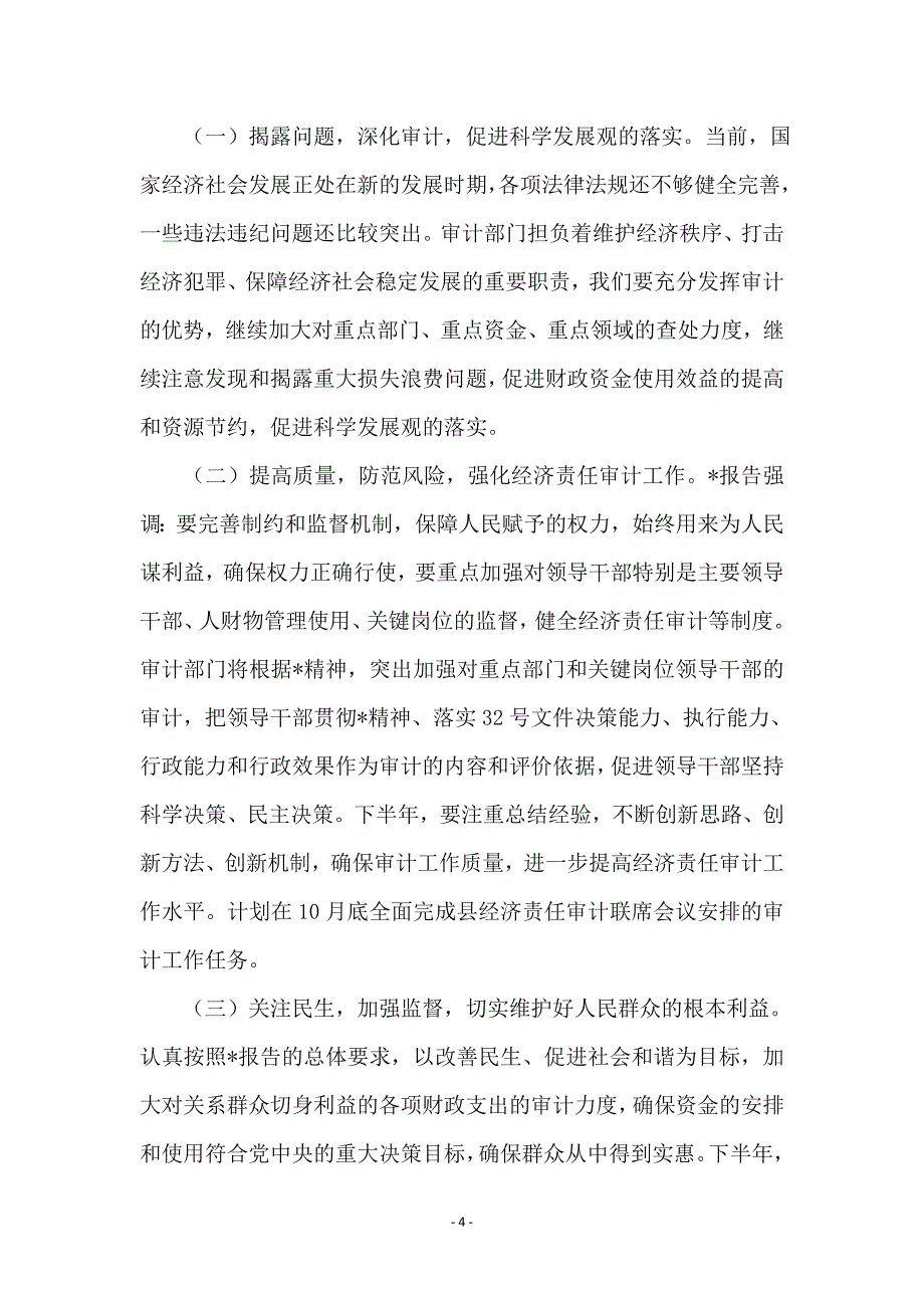 审计局财务上半年的工作总结_第4页