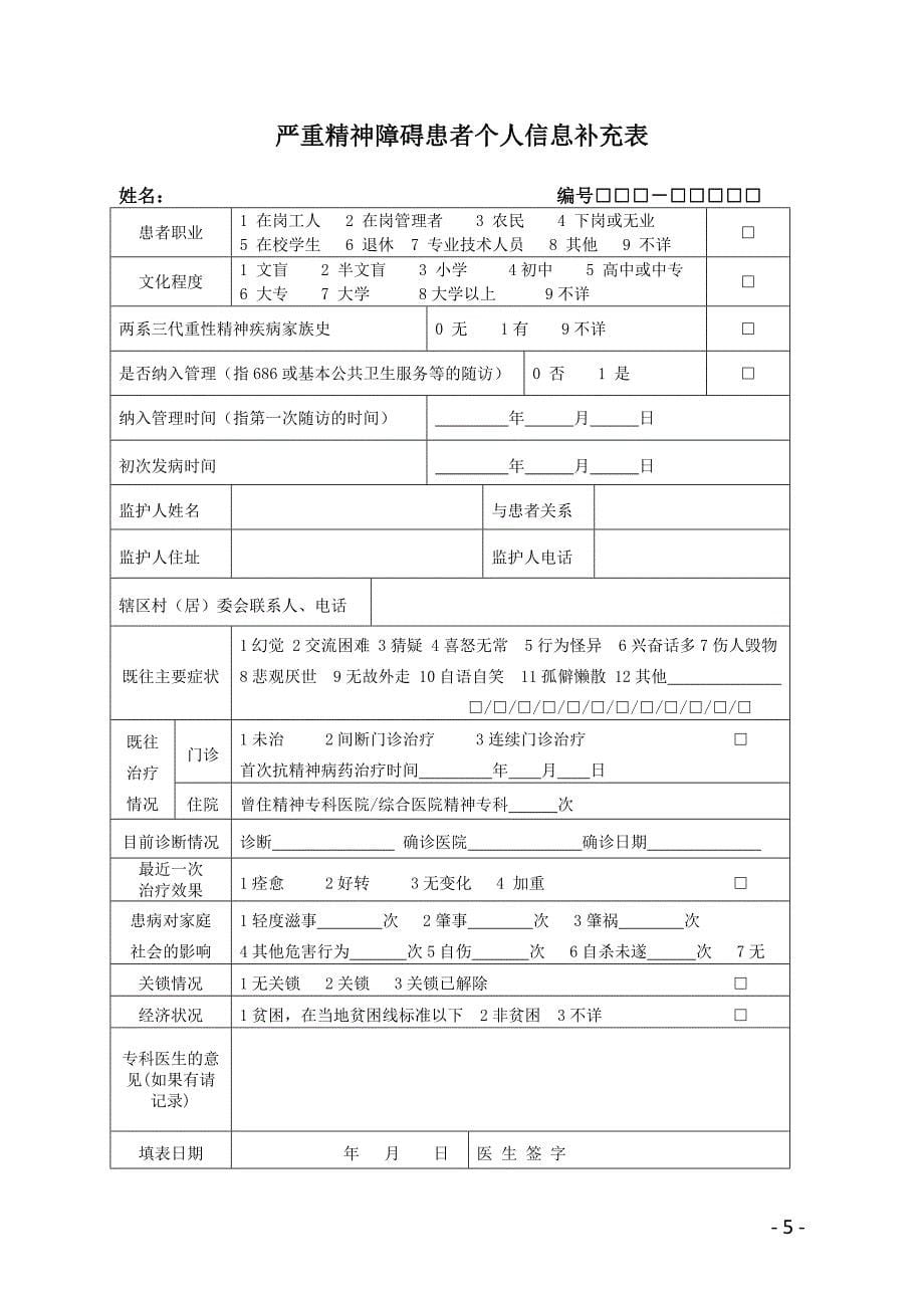 严重精神障碍管理治疗项目技术方案附录_第5页