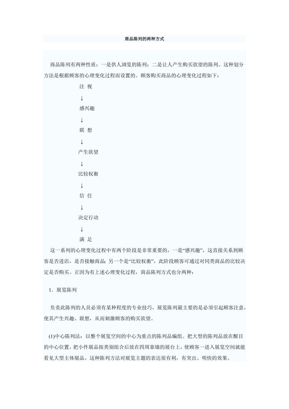 商品陈列的两种方式_第1页