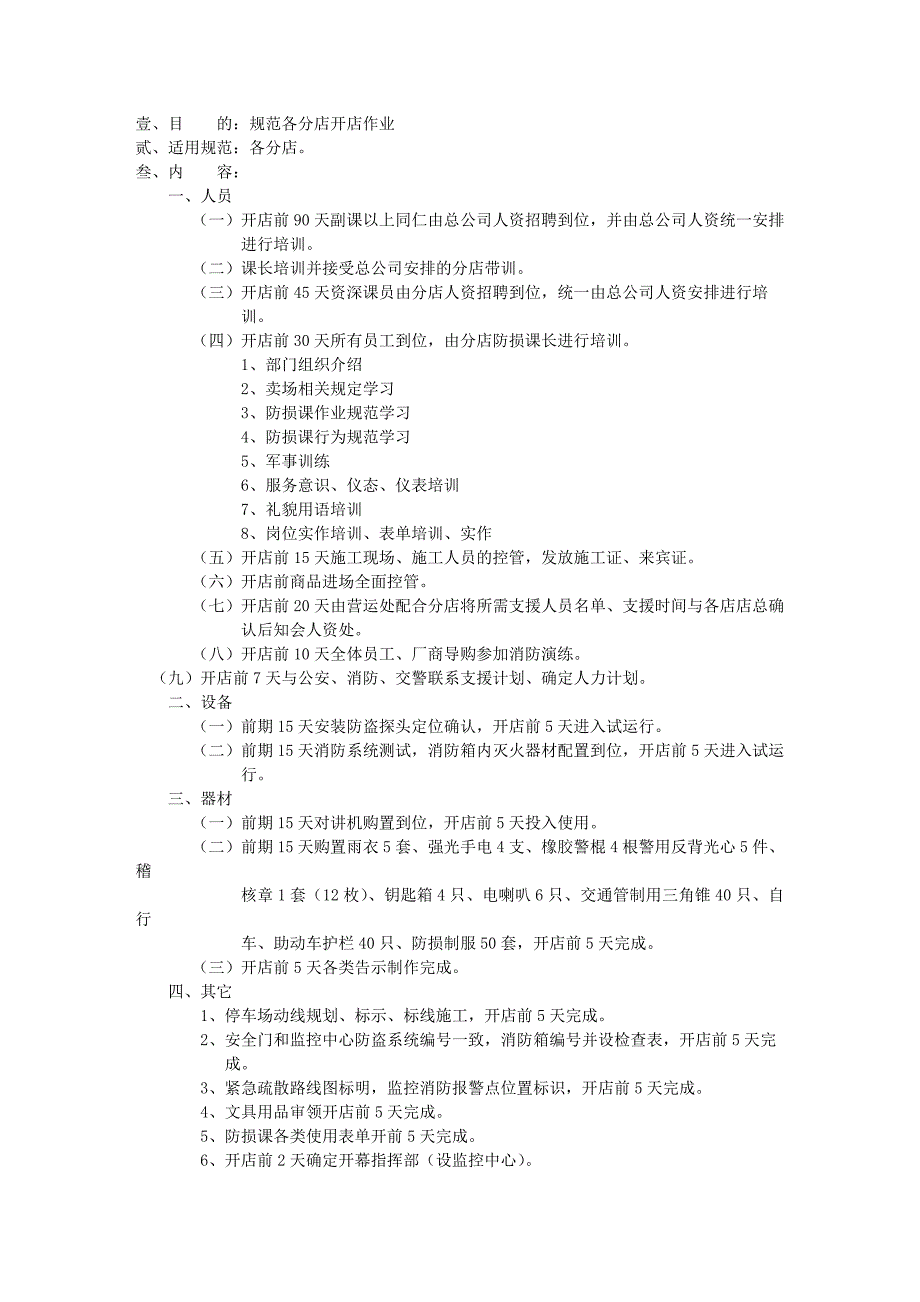 防损课开店作业规范_第1页